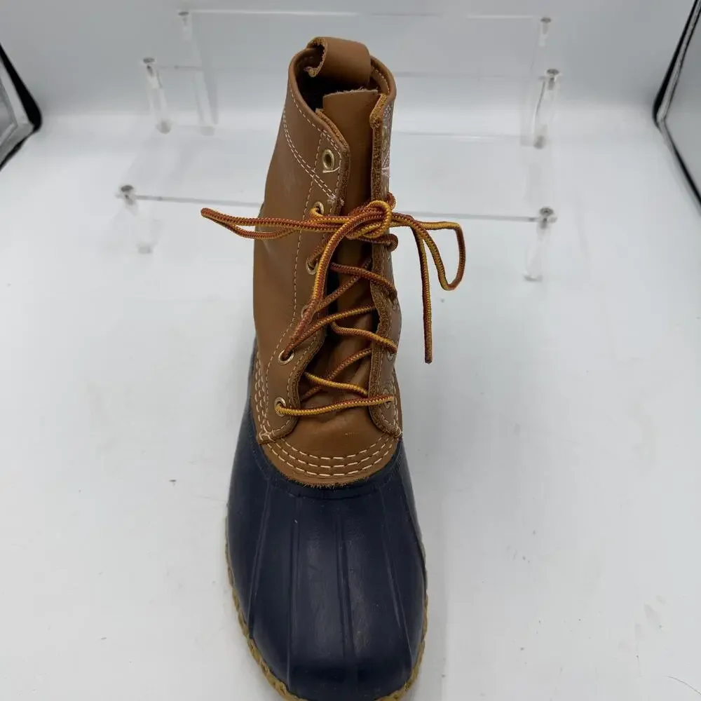L.L. Bean Bean Boots Mens Size 9.5 Brown Leather Duck Rain Boots Waterproof